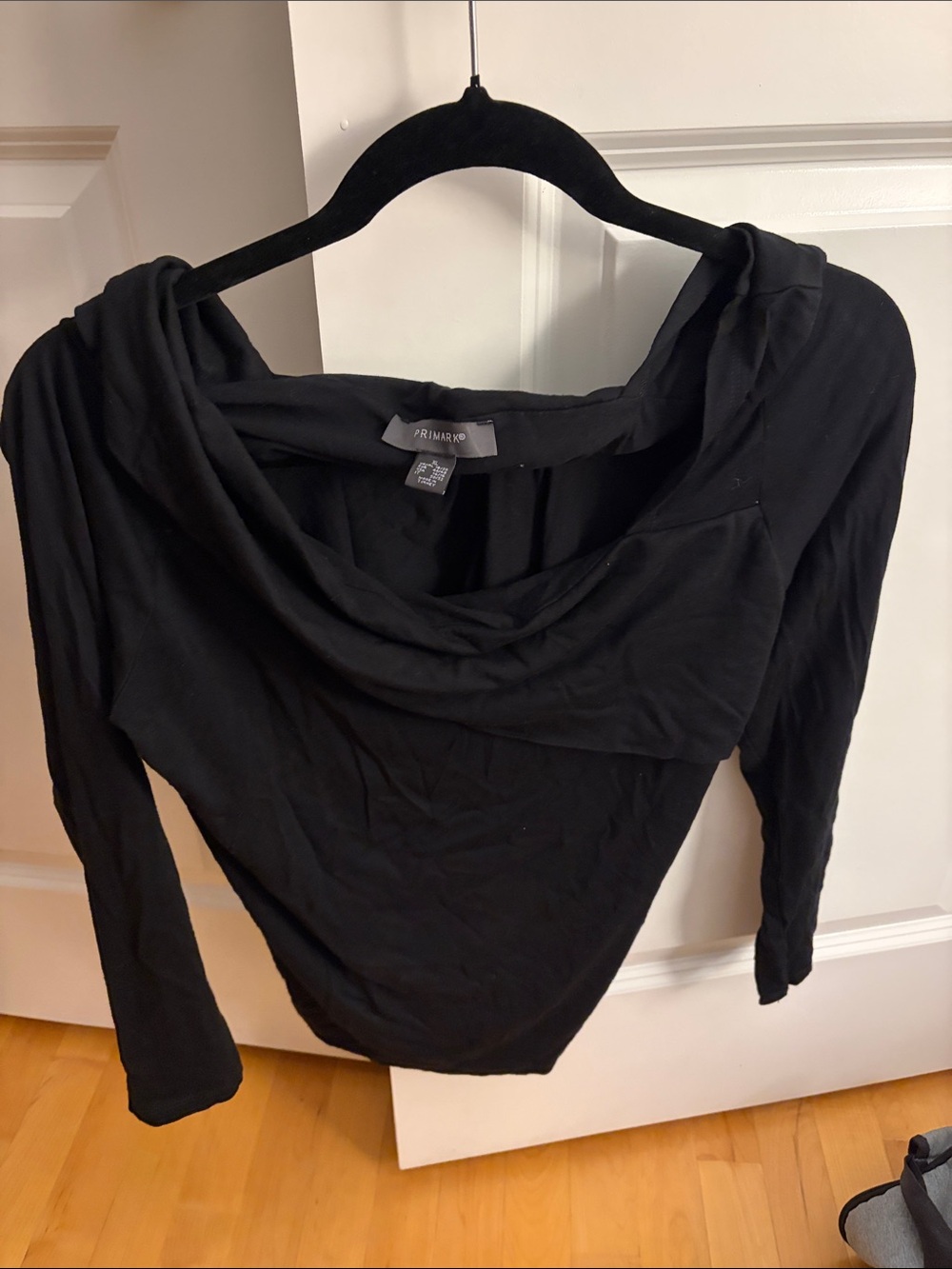 Primark Black Cowl Neck Long Sleeve Top
